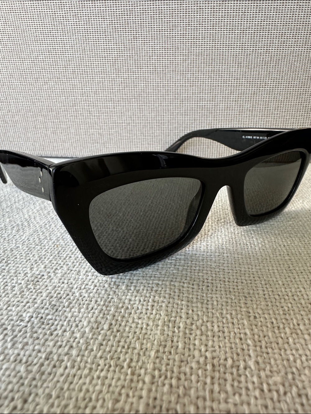 CELINE Rare Authentic Black Cat-Eye Sunglasses CL41399S